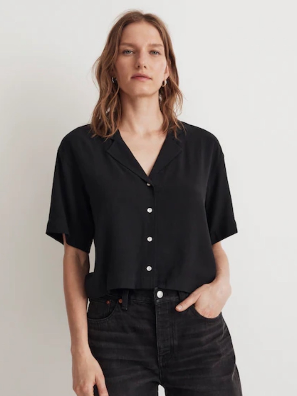 Madewell Top XXS Resort Black